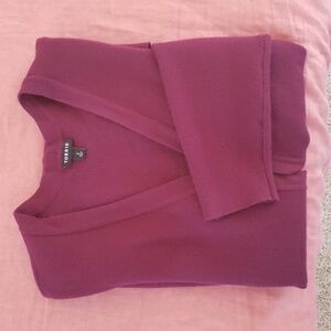 Torrid Purple Open Front Long Cardigan